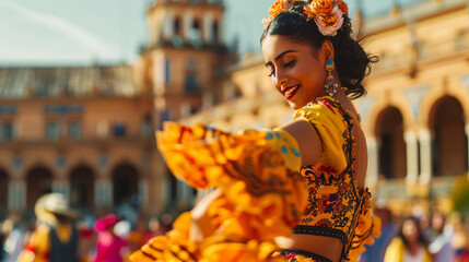 Woman flamenco dancer. 