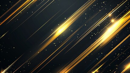 Obraz premium dark elegant background, glowing gold vector, diagonal light design, luxury background design, abstract dark pattern, luxury style background, glowing abstract design,