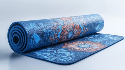 High-quality yoga mat with a unique pattern, fitness gear