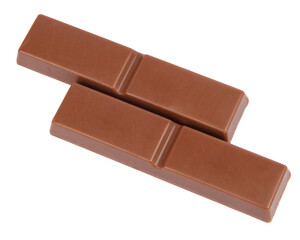 chocolate piece isolated on a white background