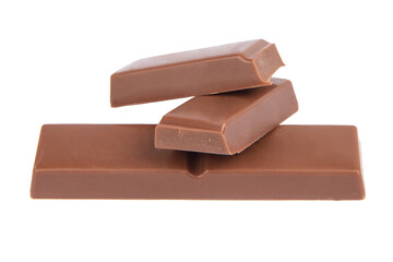 chocolate piece isolated on a white background