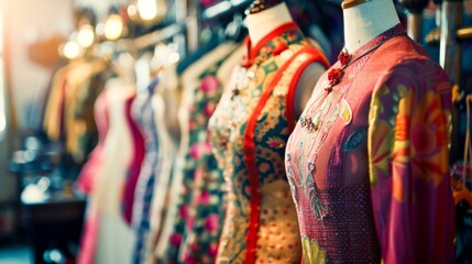 Women fashion dress design studio or atelier workshop for fashion house and custom tailor clothing talent small business.