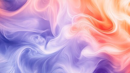 Obraz premium Non-Seamless Abstract with Swirling Patterns in Peach Fuzz and Lilac