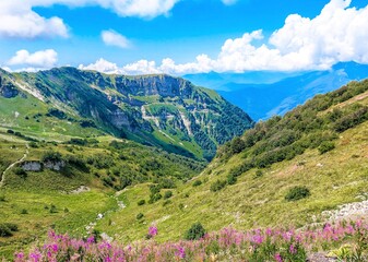"Krasnaya Polyana" (Red Glade), Adlersky City District of the City of Sochi in Krasnodar Krai, Russia.