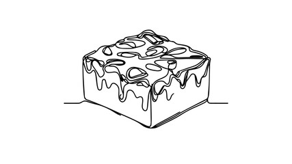 Brownie line art drawing