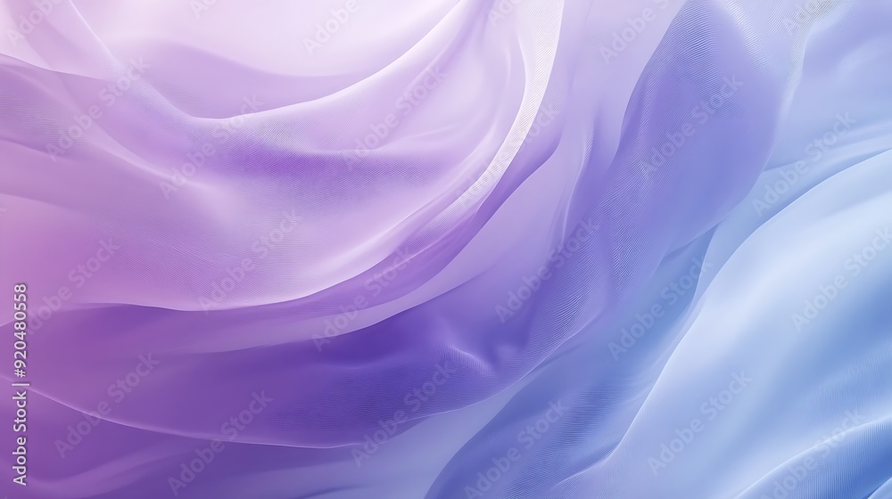 Poster seamless abstract with flowing lines in lilac and chambray blue