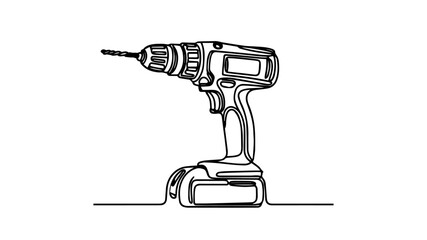 Drill one continuous line illustration