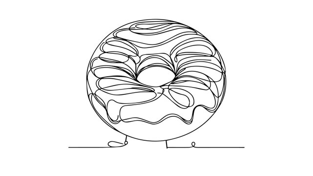 recommend clip art: donut one line drawing 