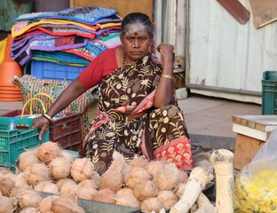 bustling Indian market