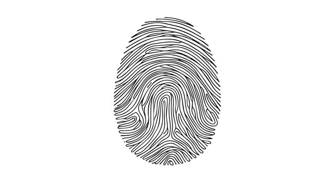 recommend clip art: fingerprint line art drawing