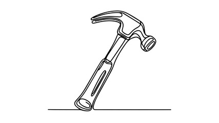 Hammer one line illustration