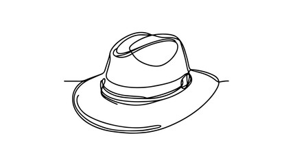 Line art illustration of a hat 