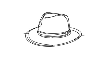 Hat line art illustration