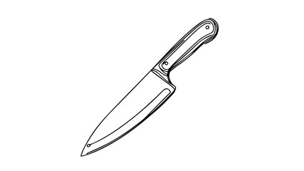 chief knife one line illustration