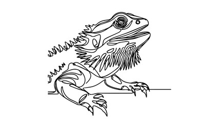 lizard line art illustration vector