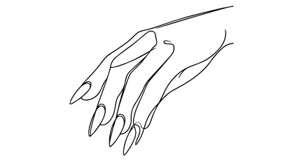 nails one line illustration