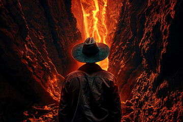 Picture of a person at hell afterlife generative AI technology