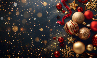 New Year and Christmas graphic advertising background