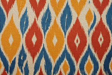 Oil painting . Abstract background in Ikat technique . Printable pattern for wall decorations.