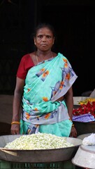 An enchanting garland market in India