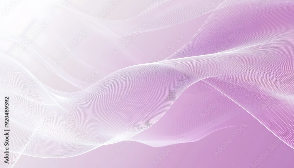 Poster elegant lilac gradient with curved white line background