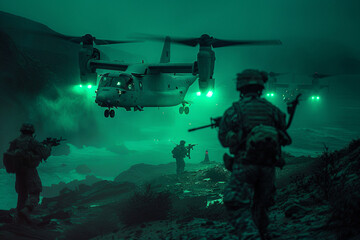 Determined army officer on the battlefield generative AI