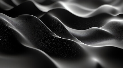Obraz premium an abstract image of black and white, with a rippling, wavy, texture.