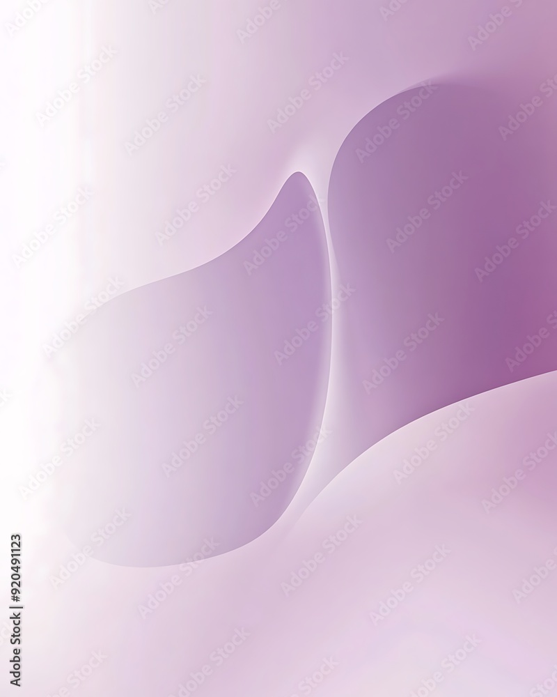 Aufkleber soft lilac gradient with elegant white abstract shape