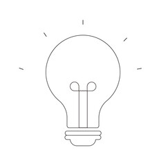 Electric bulb linear icon