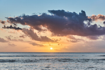 Beautiful sunset over the ocean