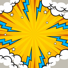 Comic style background. Design element for poster, card, banner, comic book, flyer.