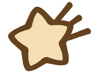 Obraz premium 落書き風の流れ星イラスト素材