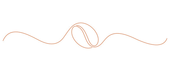 Coffee beans line art style. Vector element illustration