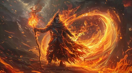 The image could be named Blazing Fireplace with Intense Flames This title captures the essence of the fire and heat, emphasizing the intensity and visual impact of the scene