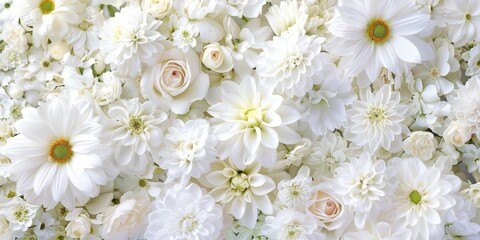 This beautiful arrangement of white flowers is perfect for weddings and elegant, sophisticated events