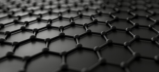 a 3D model. structuring carbon into graphite. 