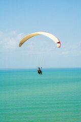 Paragliding in Bukit Bubus, Besut Terengganu. Bukit Bubus is famous for the extreme sports due to its location near the beach.