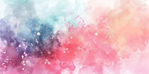 This beautiful, soothing abstract watercolor background showcases an array of soft pastel colors and gentle splashes, making it ideal for design projects that require additional copy space for text