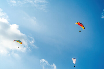Paragliding in Bukit Bubus, Besut Terengganu. Bukit Bubus is famous for the extreme sports due to its location near the beach.