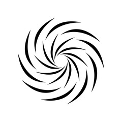 Spiral icon vector. Volute illustration sign. Hypnotic Spiral symbol or logo.