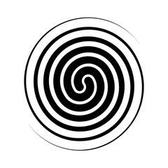 Spiral icon vector. Volute illustration sign. Hypnotic Spiral symbol or logo.