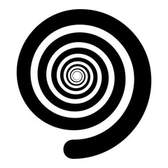 Spiral icon vector. Volute illustration sign. Hypnotic Spiral symbol or logo.