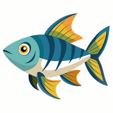 recommend clip art: Fish isolated on a white background