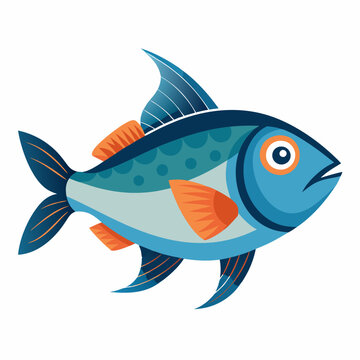 recommend clip art: Fish isolated on a white background