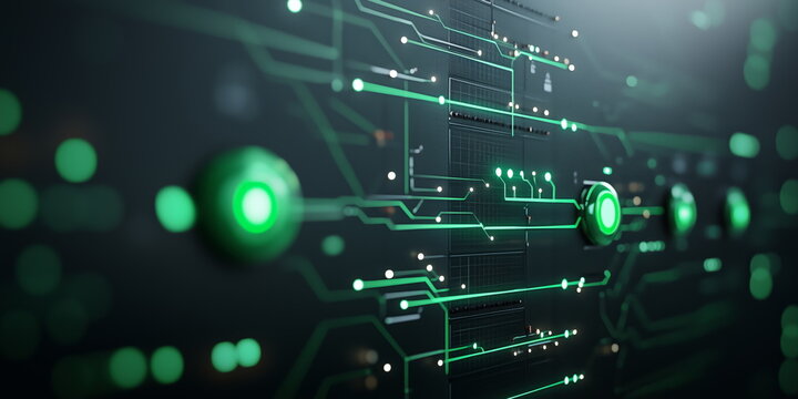Advanced electronics. Futuristic circuit design and structure of high tech communication.