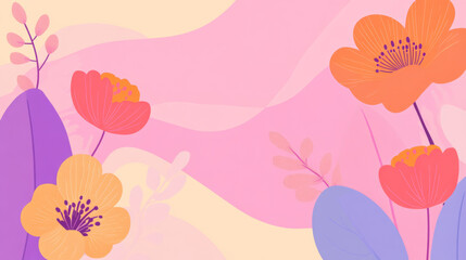 purple and pink colors, simple flat style vector graphic frame, pink background