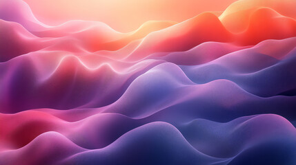 Obraz premium An abstract image of wavy, flowing lines in shades of pink, purple, and blue.