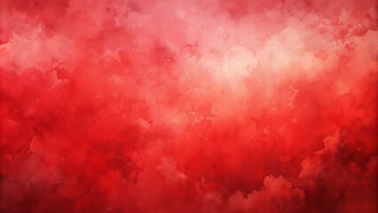 Obraz premium Vibrant red watercolor background with soft, blended texture and subtle gradient effect, evoking a sense of creativity, energy, and playful sophistication.
