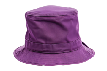 purple bucket hat isolated on white or transparent png