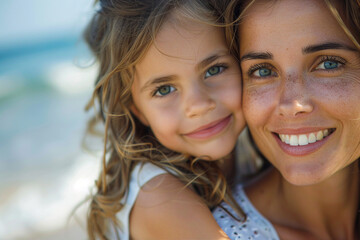Fototapeta premium AI generated picture of family enjoying time together with small child